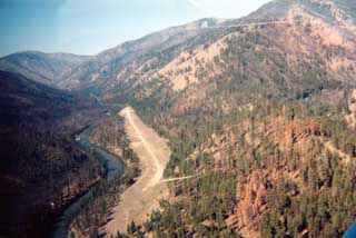 Indian Creek Airstrip, looking upstream